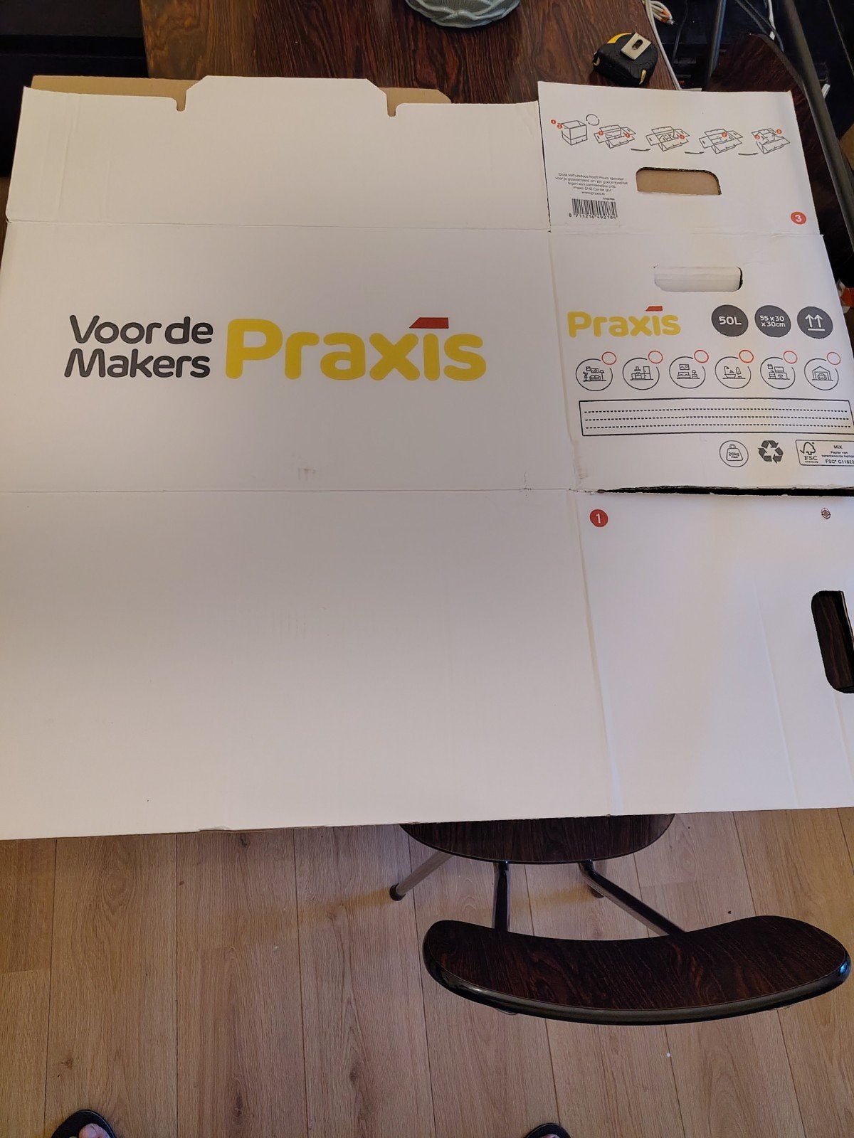 Verhuisdozen Praxis, Ophalen, Gebruikt