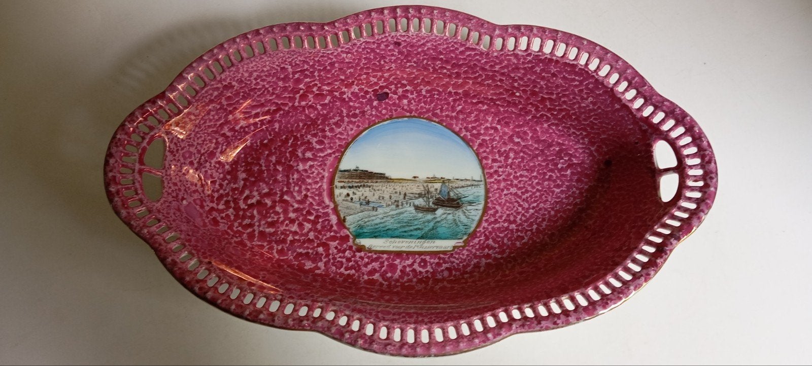 een vintage porseleinen souvenir schaaltje van SCHEVENINGEN, Ophalen of Verzenden