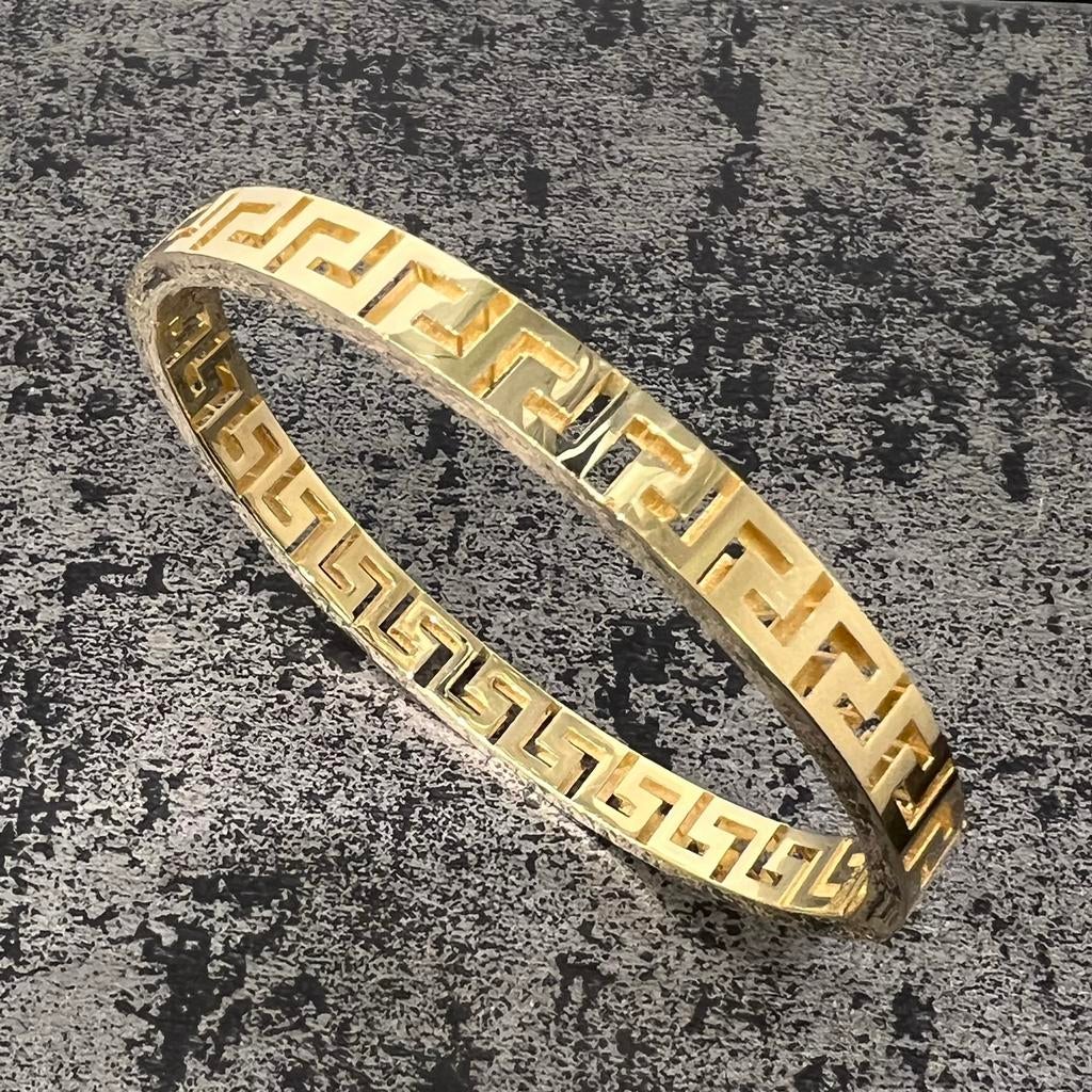 14k gouden armband prachtig schakel versace model, Sieraden, Tassen en Uiterlijk, Armbanden, Ophalen of Verzenden, Nieuw, Goud