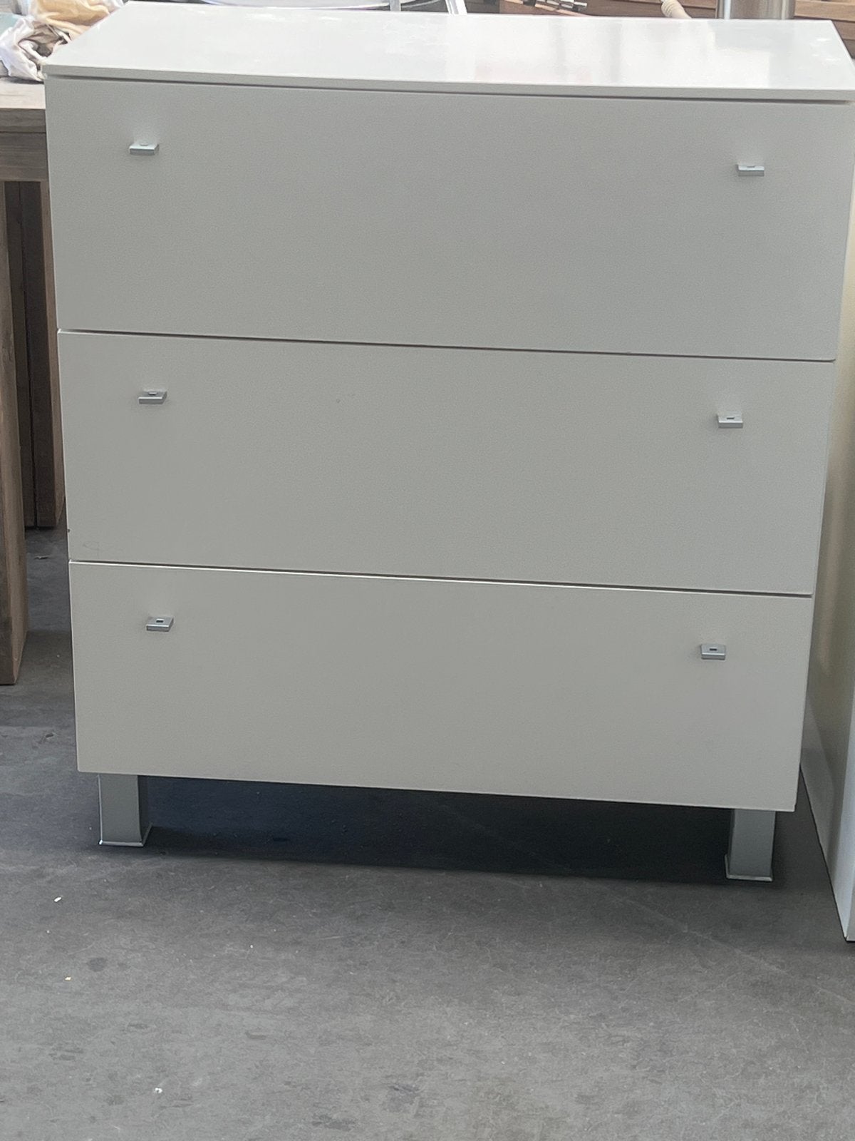 Witte ladekast met 3 laden - 80x42x90 cm, Huis en Inrichting, Kasten | Ladekasten, Ophalen, Gebruikt, 50 tot 100 cm, 3 of 4 laden