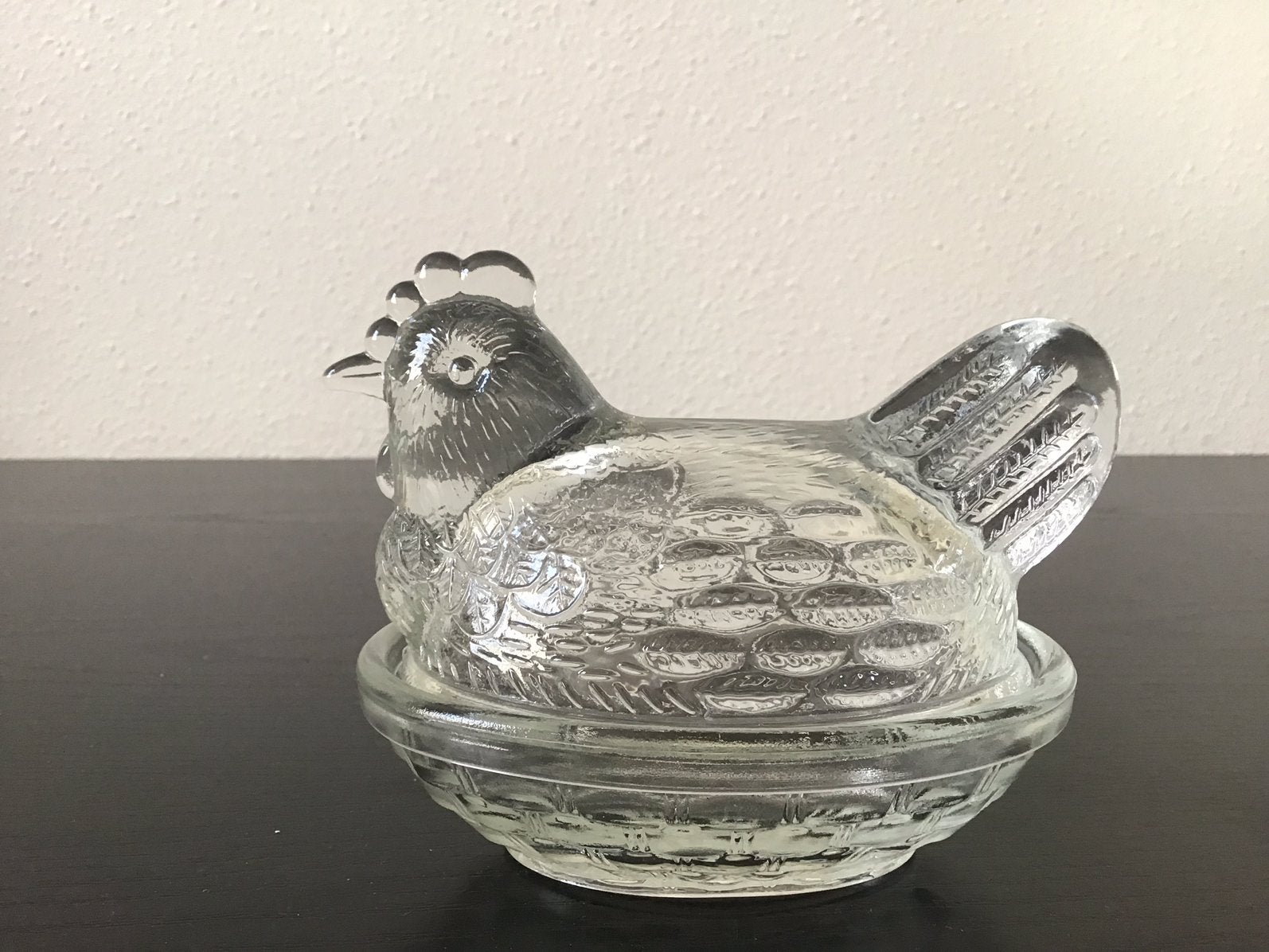 Glazen kip schaaltje., Huis en Inrichting, Keuken | Servies, Ophalen of Verzenden, Overige stijlen, Glas, Schaal of Schalen