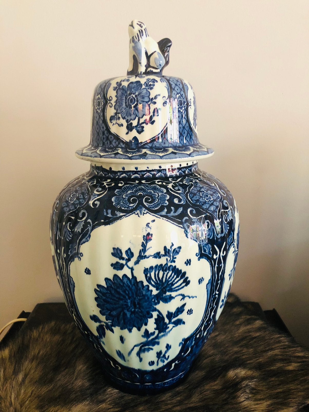 Delfts blauwe vaas van Boch, Ophalen of Verzenden
