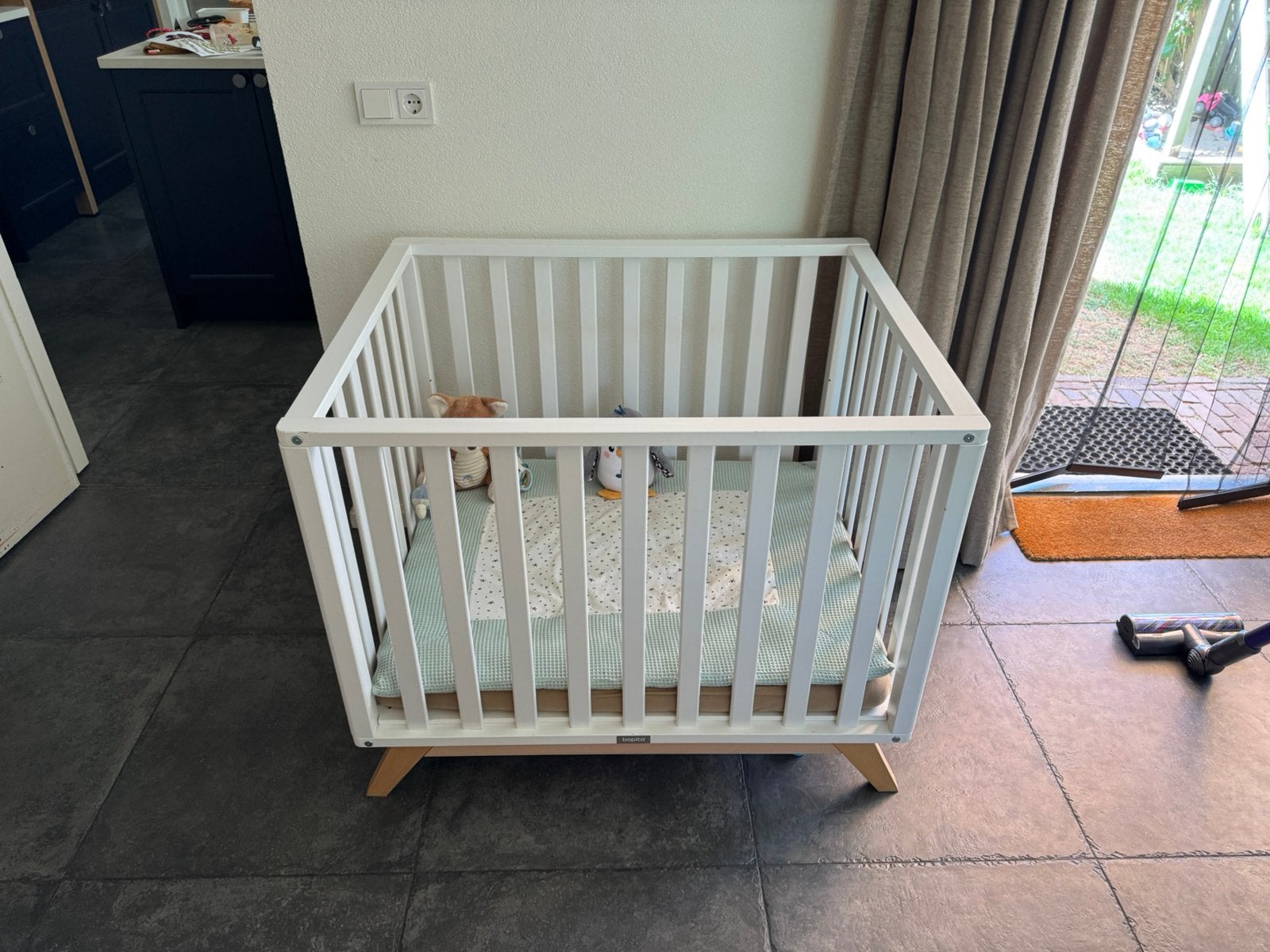 Bopita box 80x100, Ophalen, Gebruikt, Rechthoekig, In hoogte verstelbaar