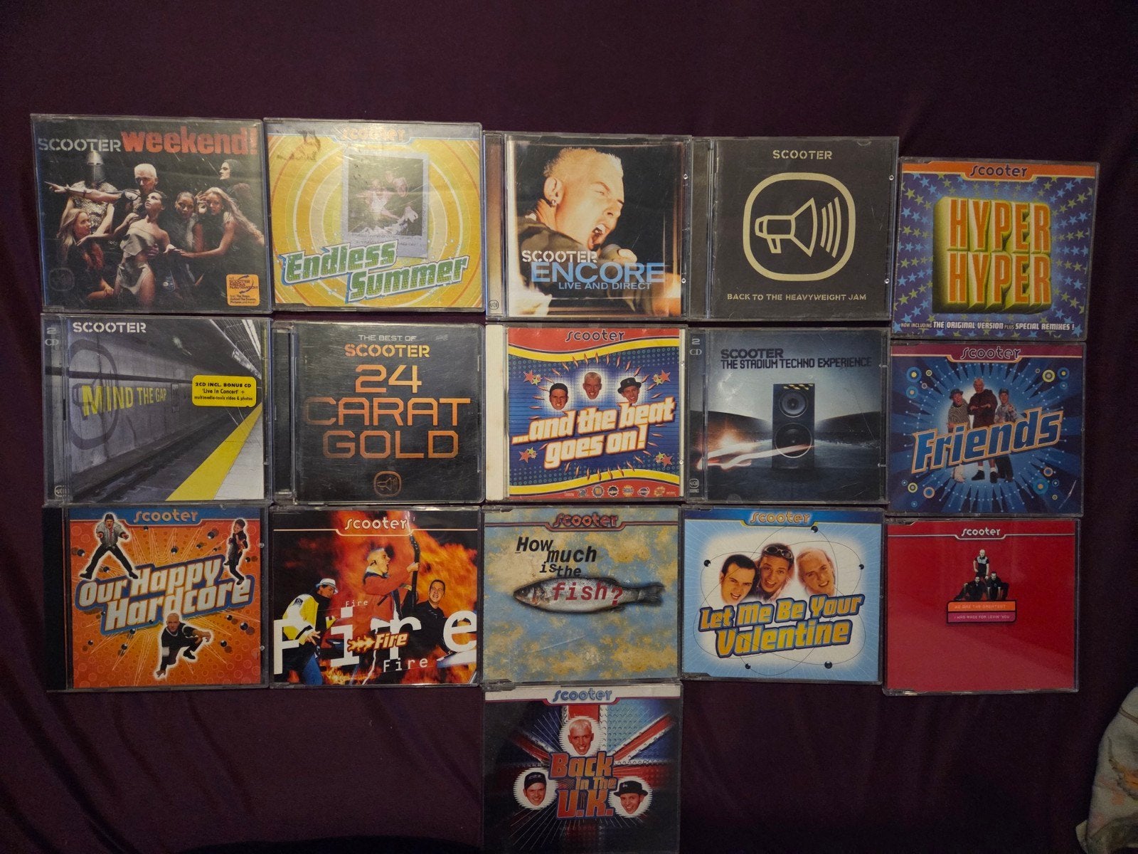 16 x SCOOTER cds Happy Hardcore 90's 24 carat cd album cds, Hardcore, Ophalen of Verzenden, Zo goed als nieuw, Inclusief boekje