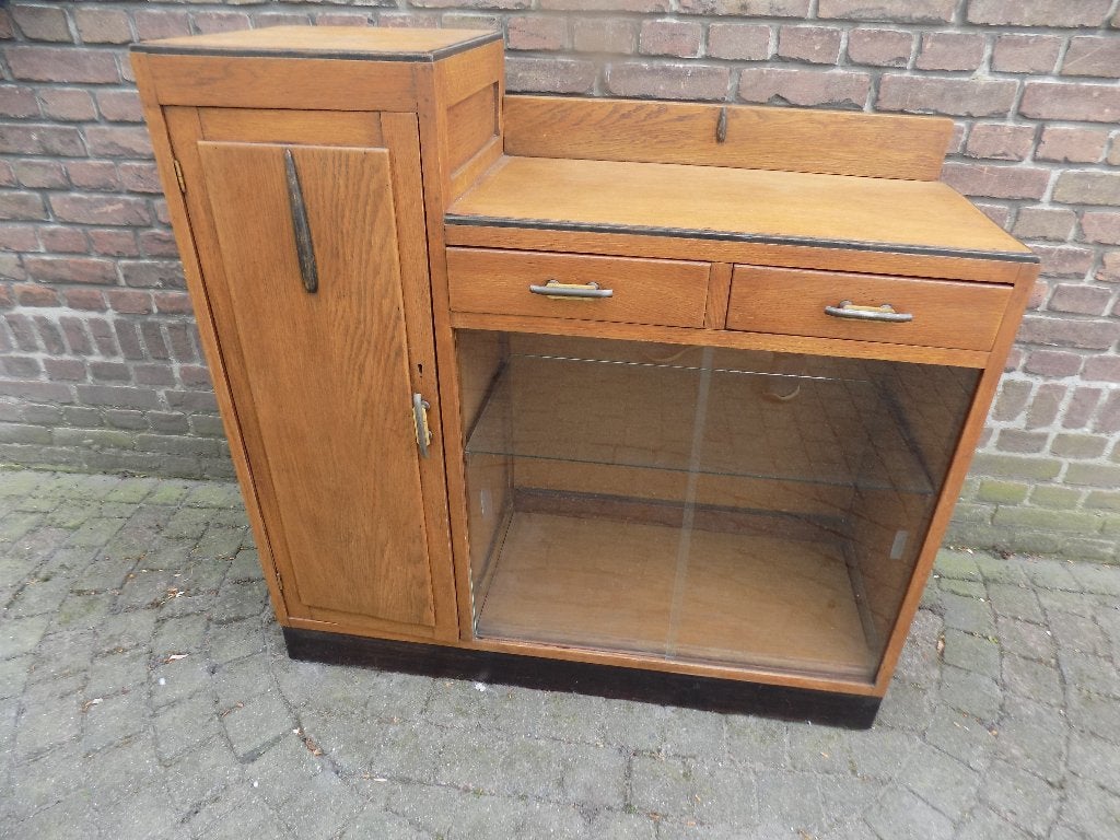 Dressoir wandmeubel amsterdamse school haagse school, Ophalen, Gebruikt, Minder dan 150 cm, Minder dan 100 cm