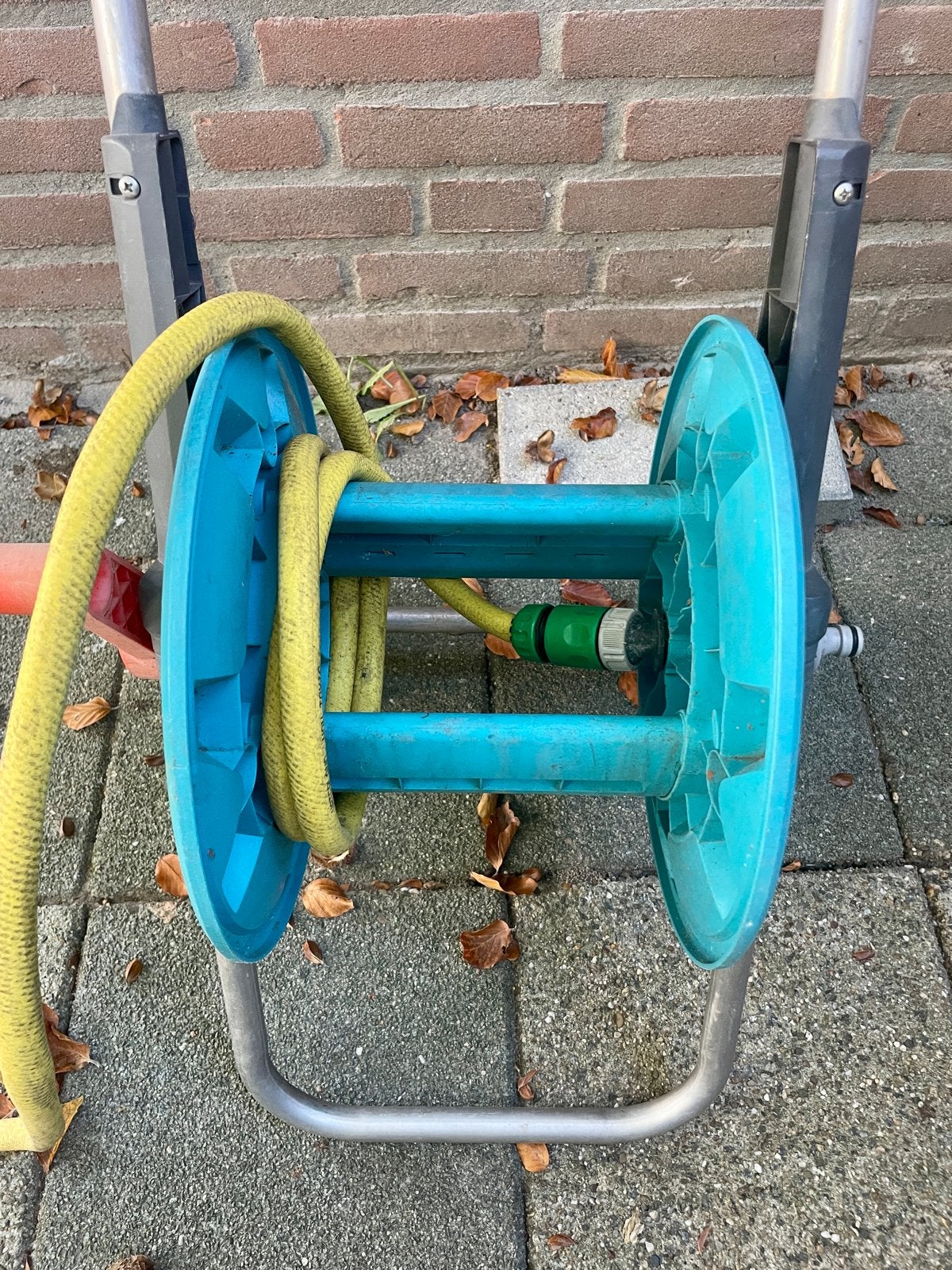 Gardena Tuinslanghaspel met slang, Tuin en Terras, Ophalen, Gebruikt, Tuinslanghaspel