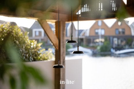 Verlichting SWAY PENDANT Black TRIPLE, Ophalen, Kunststof, Minder dan 50 watt, Hanglamp