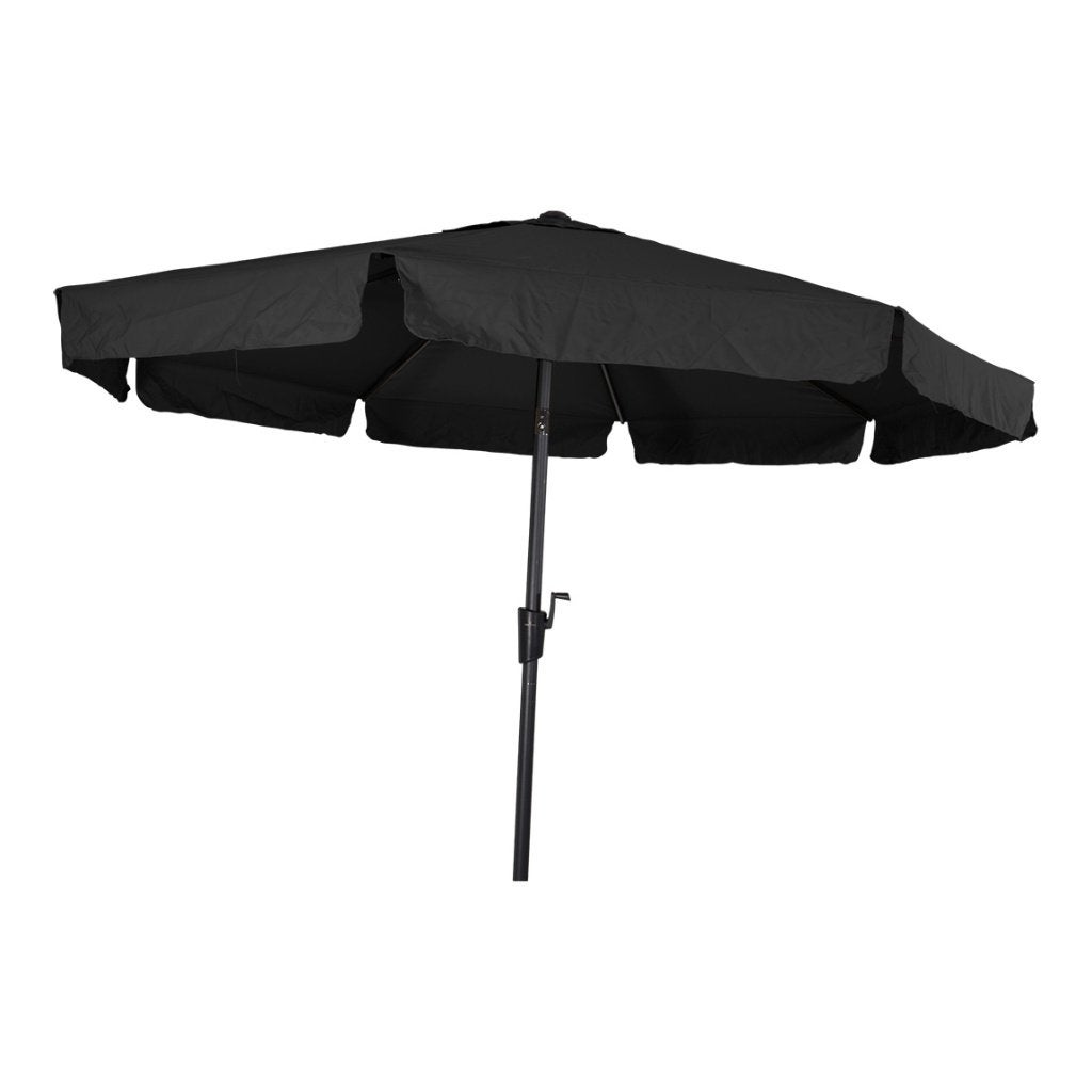 Parasol Libra rond 3 meter met molen kleur zwart, Info@edvonline.nl, Inductorstraat 9b 3903 KA Veenendaal, Kantelbaar, Nieuw