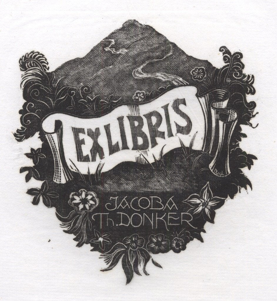 0257 Ex Libris Nederland : Dirk Govert van Luijn, 1943, Verzenden, Ex libris