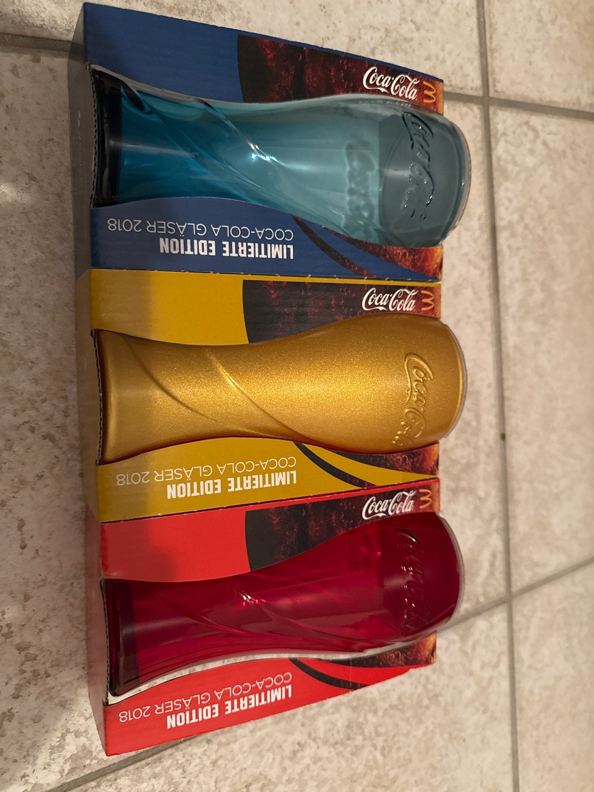 Coca-Cola Glazen 2018 Limited Edition - Set van 3, Ophalen of Verzenden, Nieuw