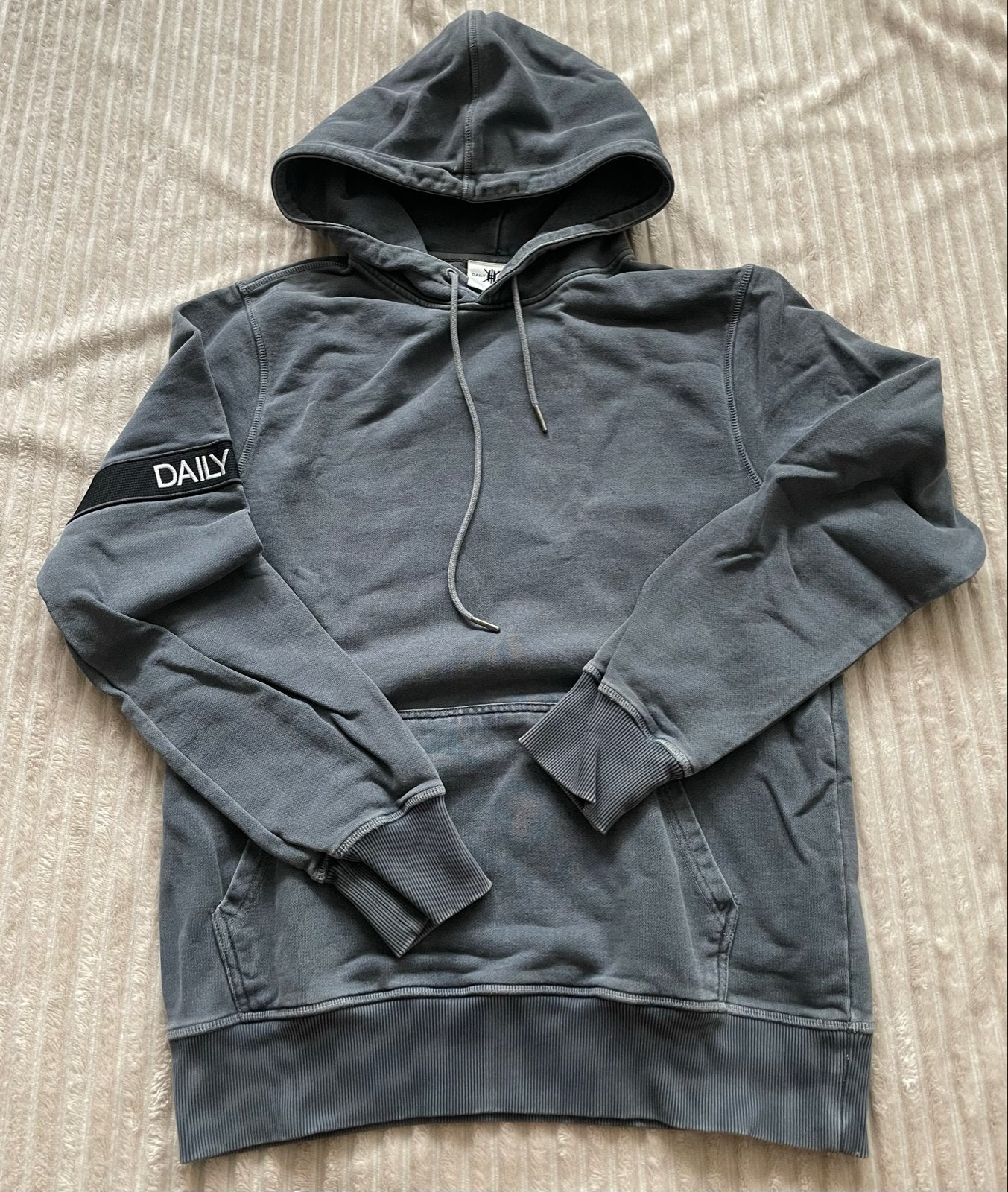 Daily Paper hoodie maat S - Gewassen look, Ophalen of Verzenden, Zo goed als nieuw, Maat 46 (S) of kleiner, Grijs