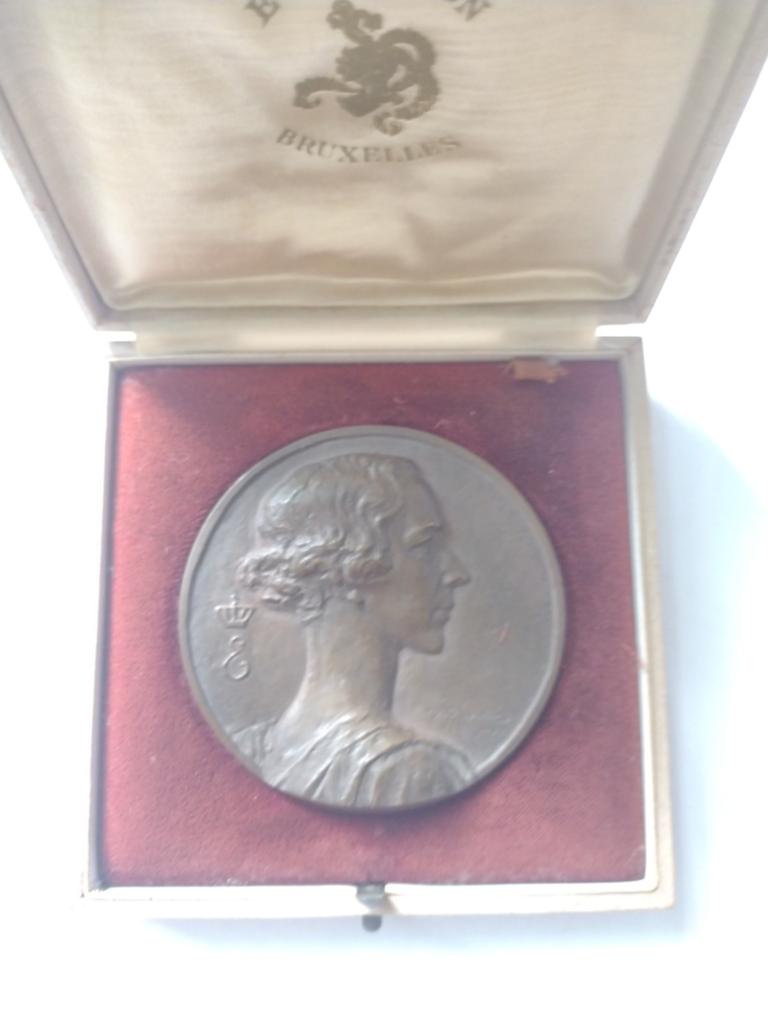 A België rode kruis medaille munt koningin Elisabeth + doos, Ophalen of Verzenden, Landmacht, Overige gebieden, Lintje, Medaille of Wings