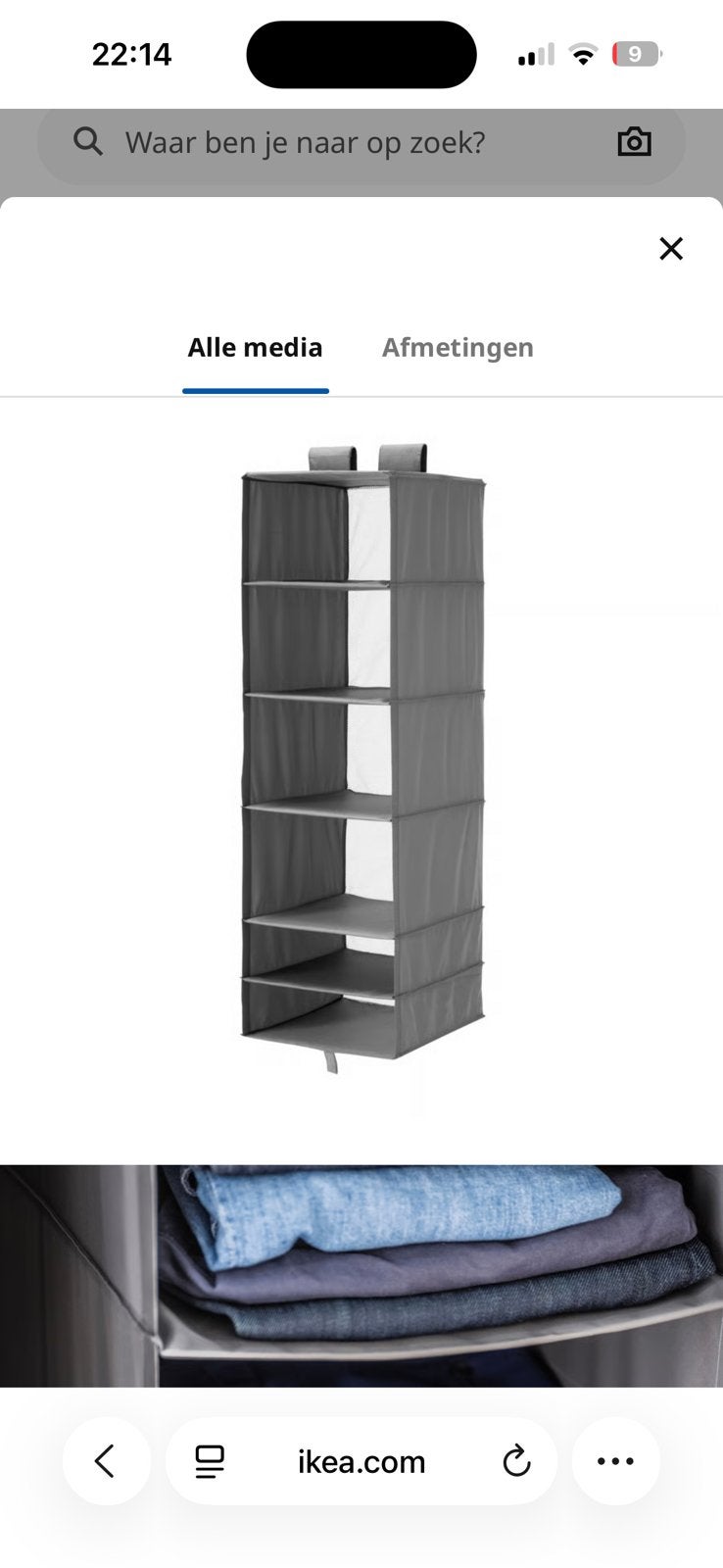 Opberg 6 vakken van ikea Skubb, Ophalen of Verzenden, Zo goed als nieuw