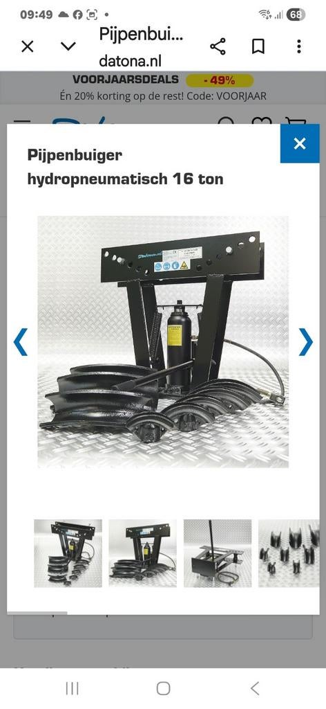 Uitlaat buiger hydraulische  pneumatisch, Ophalen