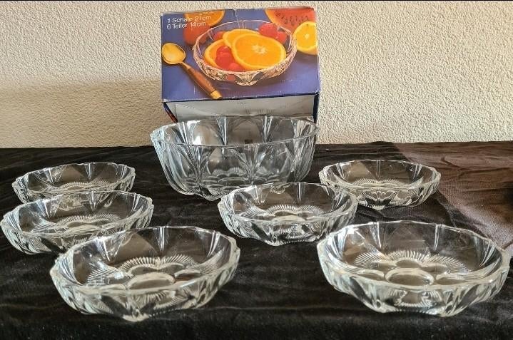 Schalenset, 7 delig. Nieuw in doos!, Nieuw, Ophalen of Verzenden, Overige stijlen, Glas
