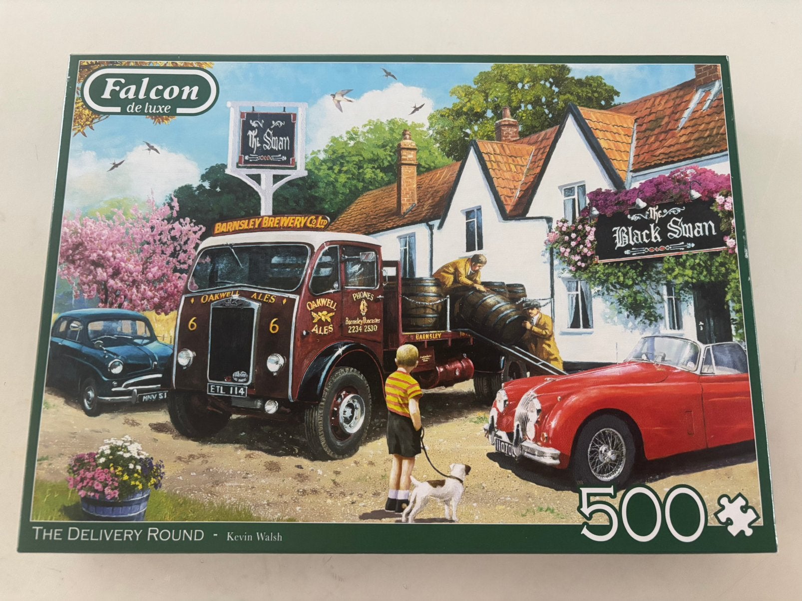 Falcon de luxe puzzel 500 stukjes The delivery round, Ophalen of Verzenden, 500 t/m 1500 stukjes, Zo goed als nieuw