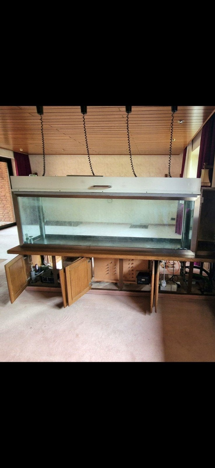 Aquarium mit Unterschrank und LED Beleuchtung, Ophalen