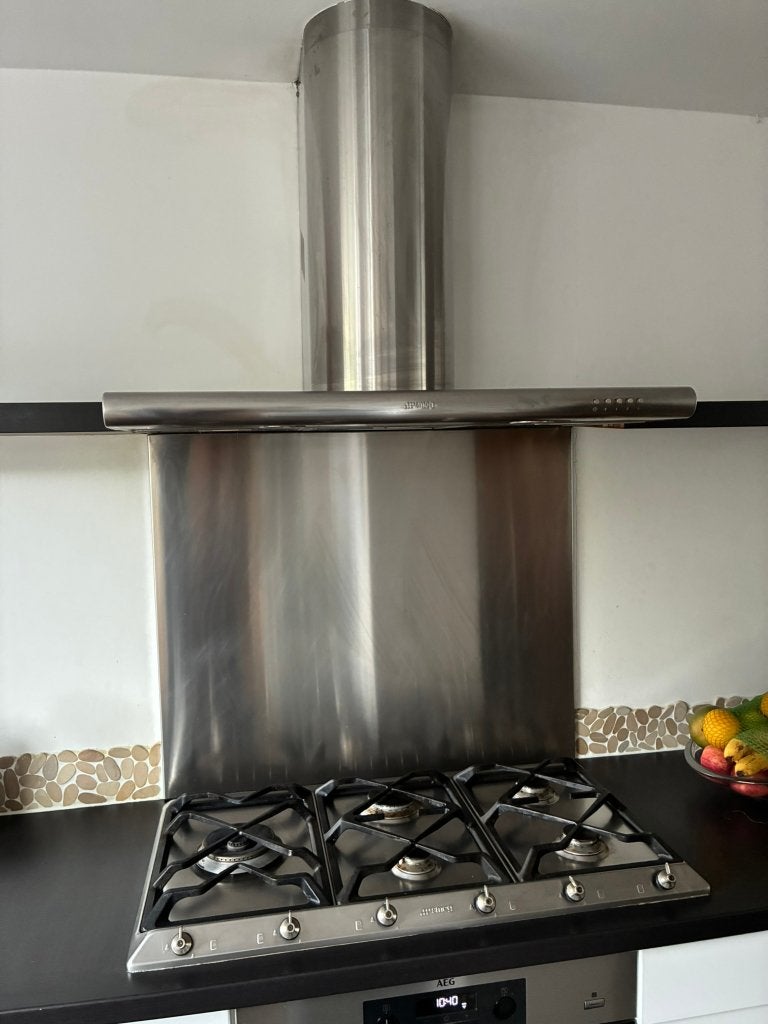 Smeg gasfornuis met 3 kookzones 90cm breed, Ophalen, Gebruikt, 3 kookzones of minder, Inbouw
