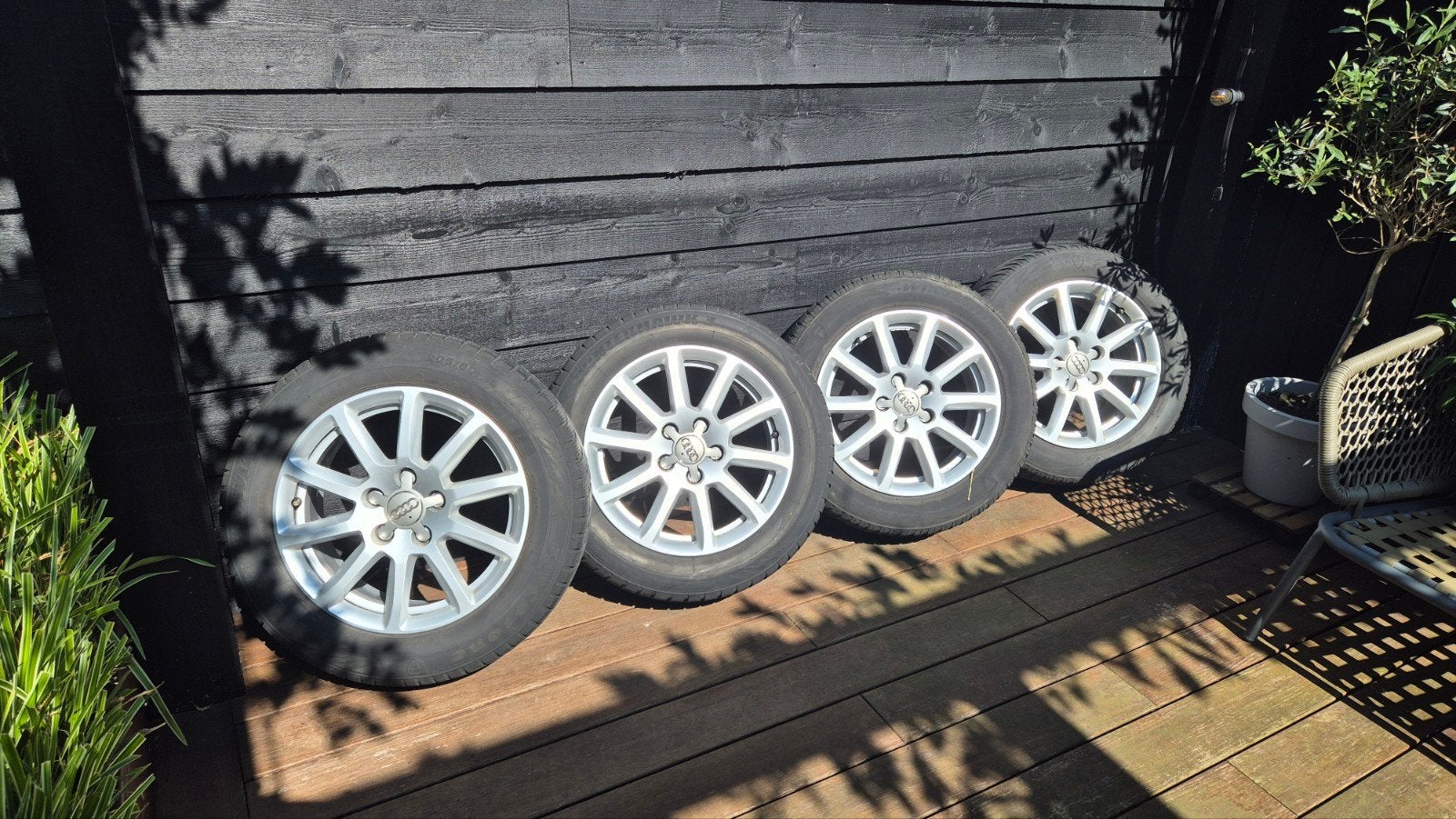 Audi A4 b8 velgen met winterbanden, Auto-onderdelen, Ophalen, Gebruikt, 16 inch, Banden en Velgen