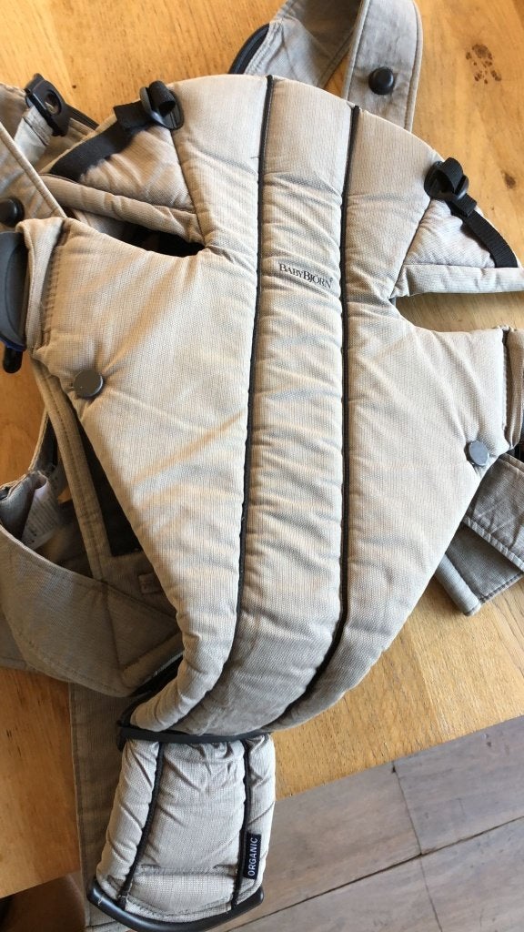 BabyBjörn Draagzak Original Organic - Beige, Ophalen, Gebruikt, Buik, Baby Björn