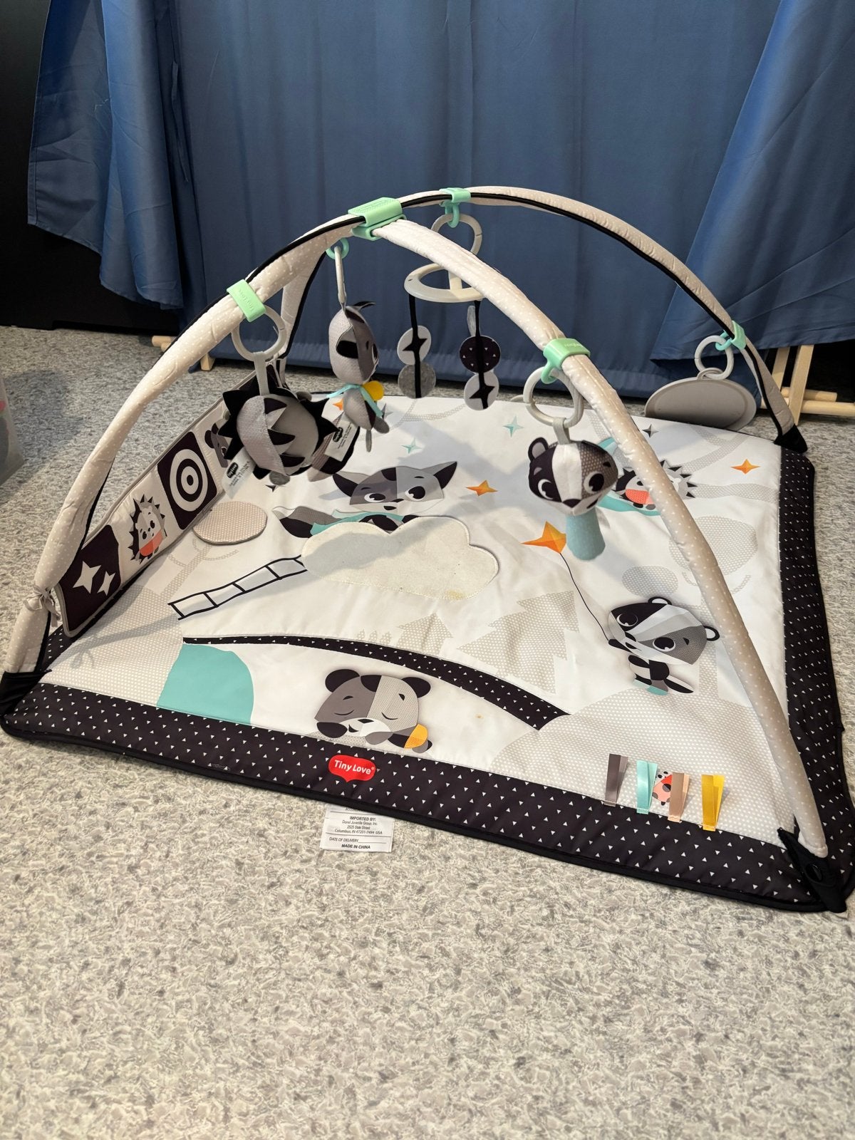 Tiny Love Speelkleed Babygym Zwart Wit, Ophalen, Zo goed als nieuw, Speelkleed