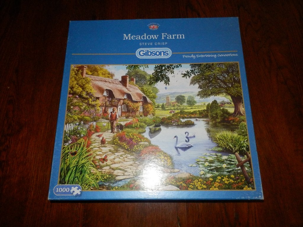 Gibsons Meadow Farm 1000 Piece Puzzle., Hobby en Vrije tijd, Denksport en Puzzels, Zo goed als nieuw, 500 t/m 1500 stukjes, Ophalen of Verzenden