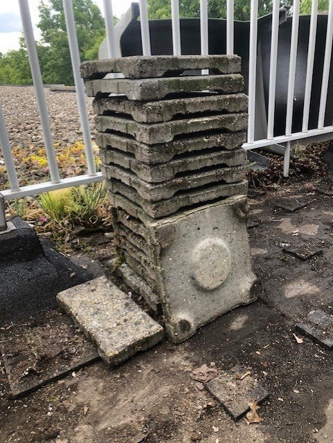 Terrastegels, Ophalen, Gebruikt, 10 m² of meer, Beton