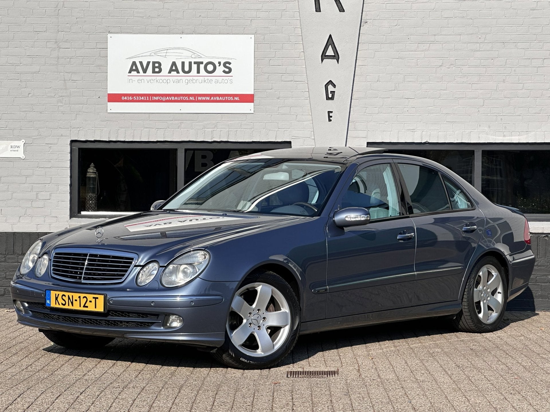 Mercedes-Benz E-klasse 500 Avantgarde Navi Panoramadak, Automaat, Achterwielaandrijving, Blauw, Leder