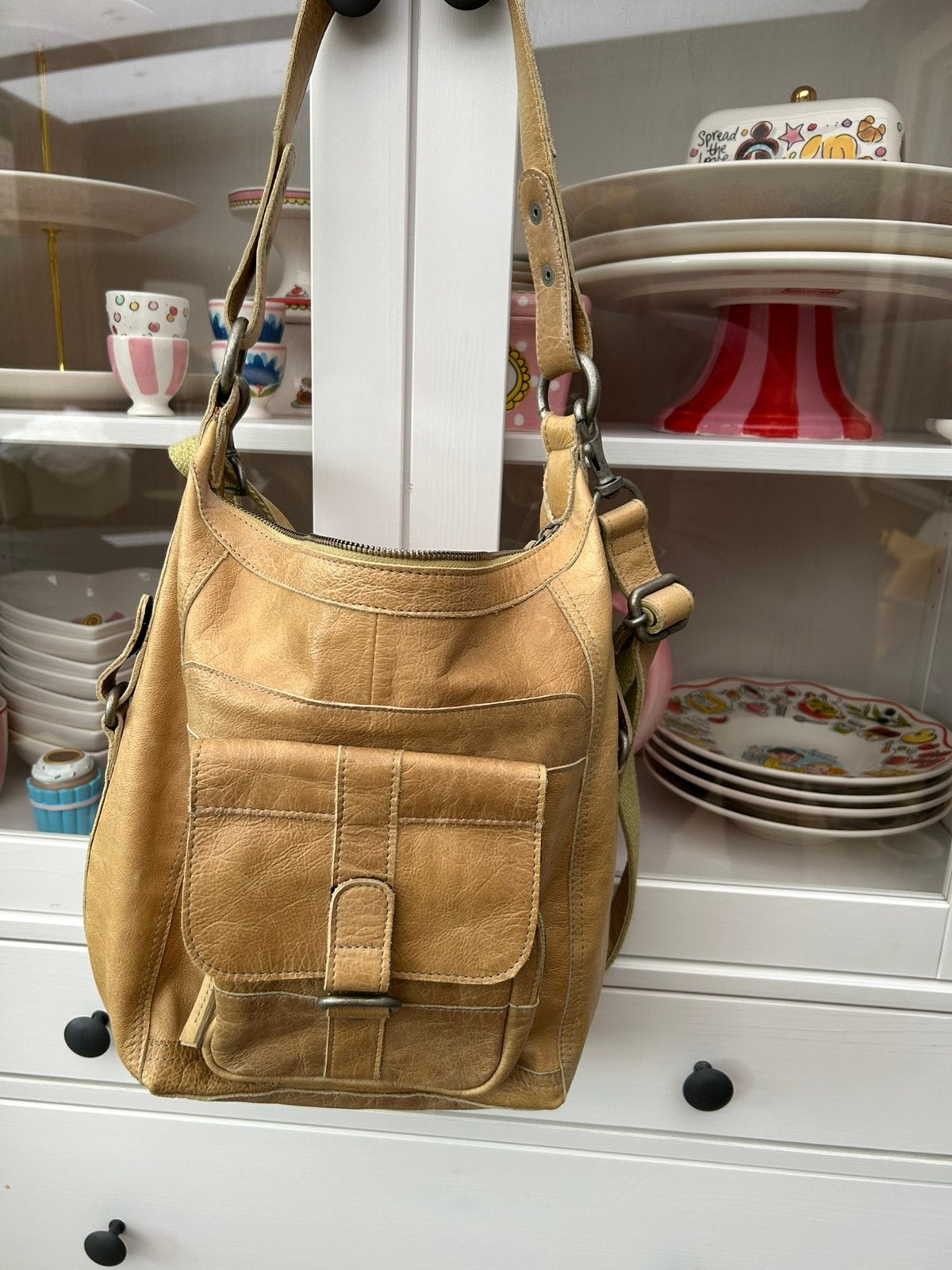 Prachtige leren tas, Ophalen of Verzenden, Nieuw, Schoudertasje