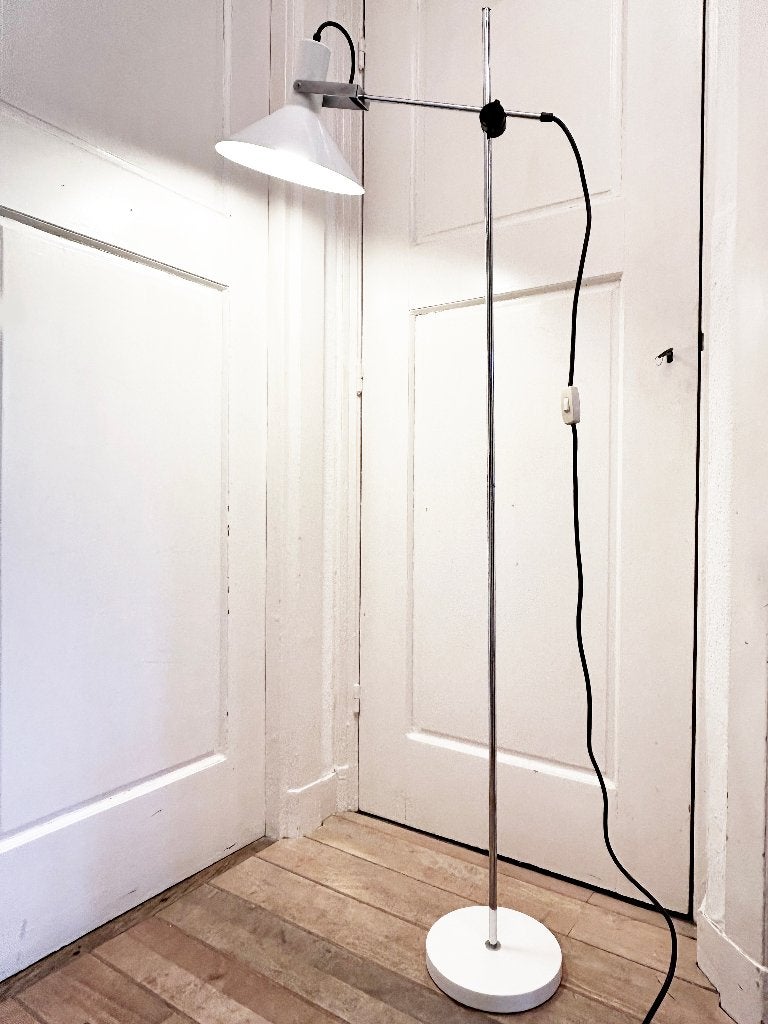 Vintage ANVIA hengellamp/vloerlamp - J.J. Hoogervorst, Ophalen, Gebruikt, Mid-Century-Modern Dutch Design Minimalism, E27 (groot)