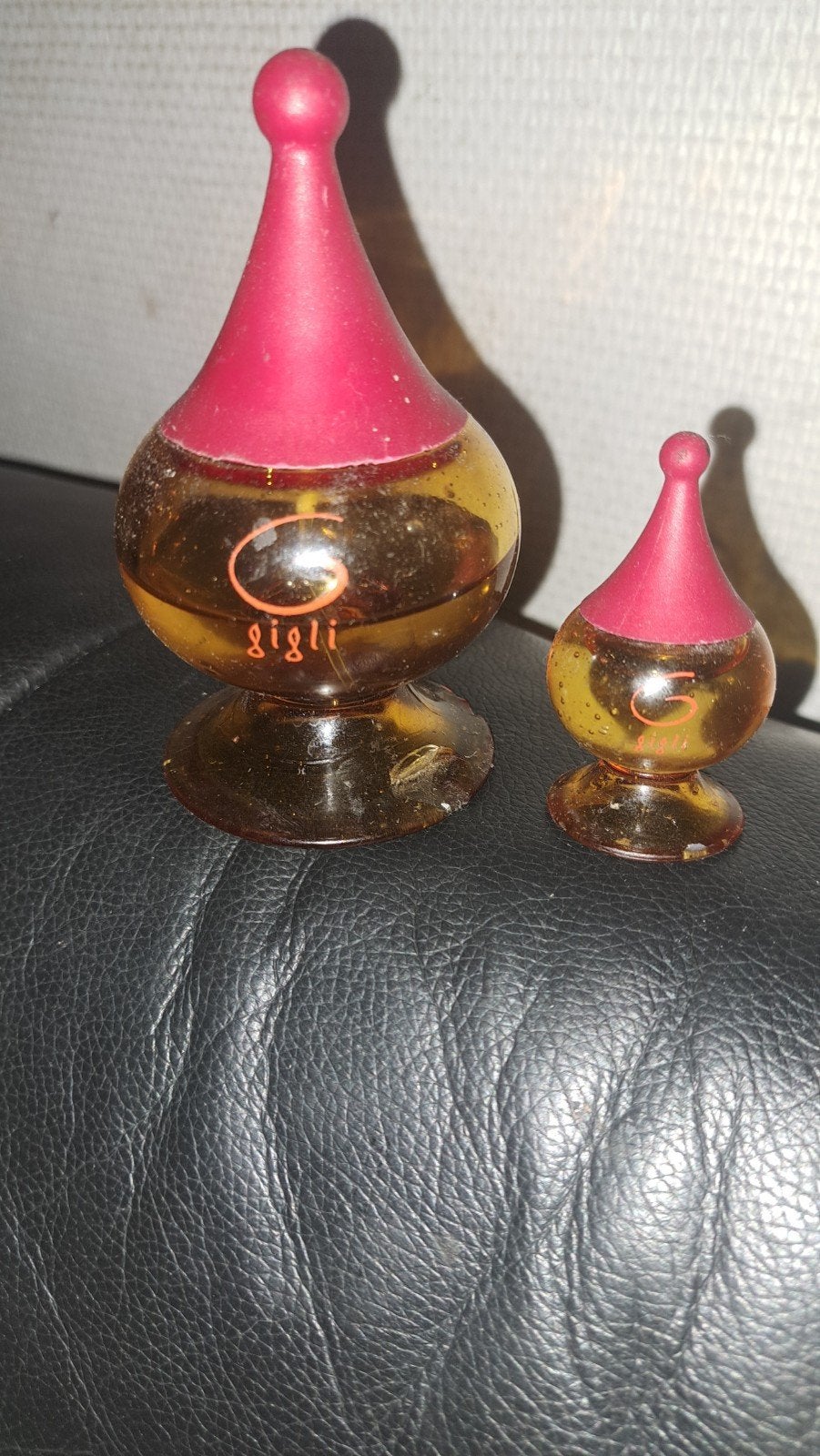Vintage Gigli parfumflesjes - set van 2, Ophalen of Verzenden, Gebruikt, Parfumfles