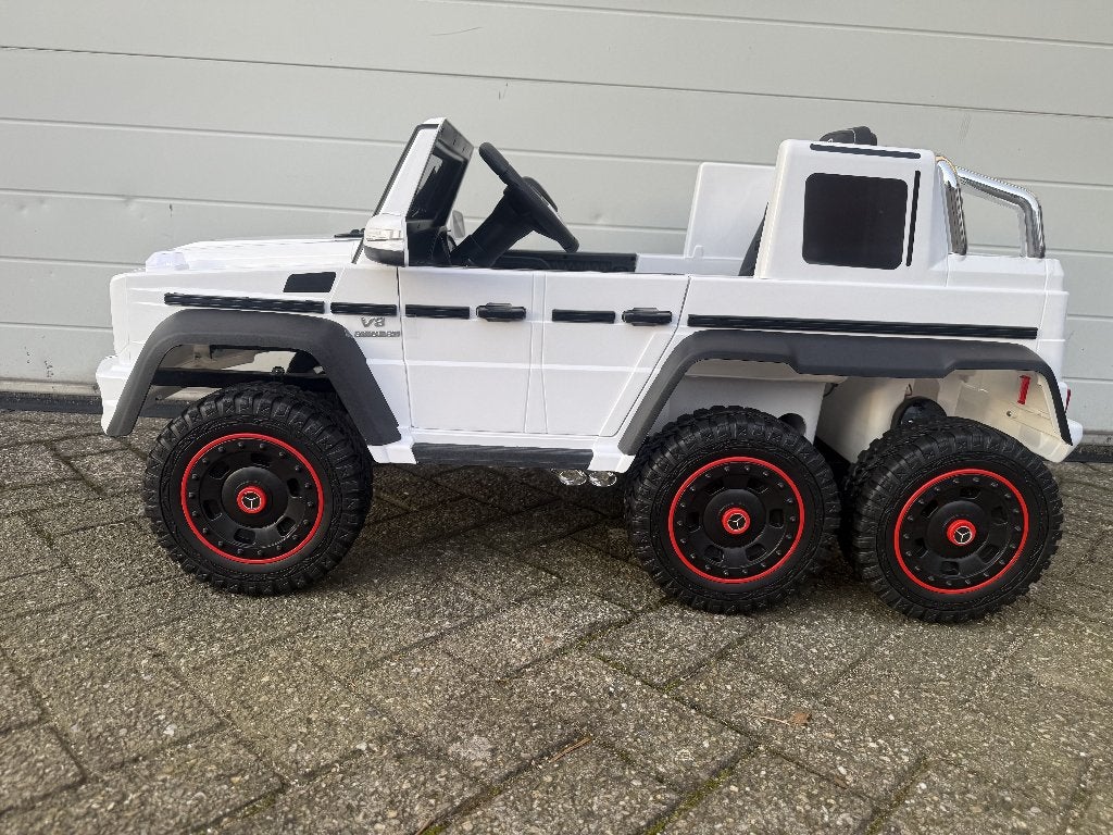 Mercedes G63 AMG 66 wit 12V – RC – Rubberband – Leder zit, Ophalen of Verzenden, Nieuw, Overige typen