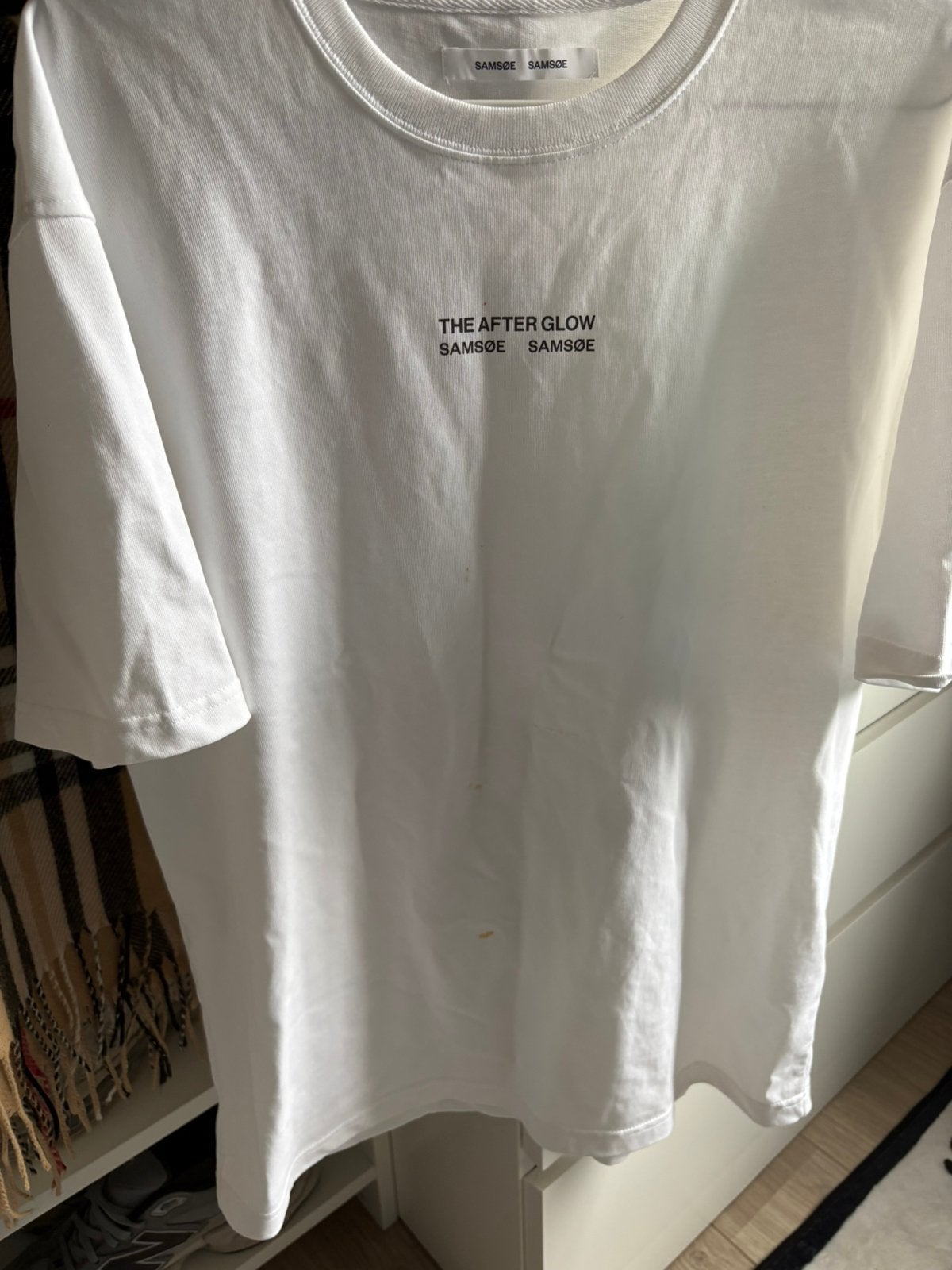witte Samsøe Samsøe Sauni T-shirt, Ophalen, Zo goed als nieuw, Wit