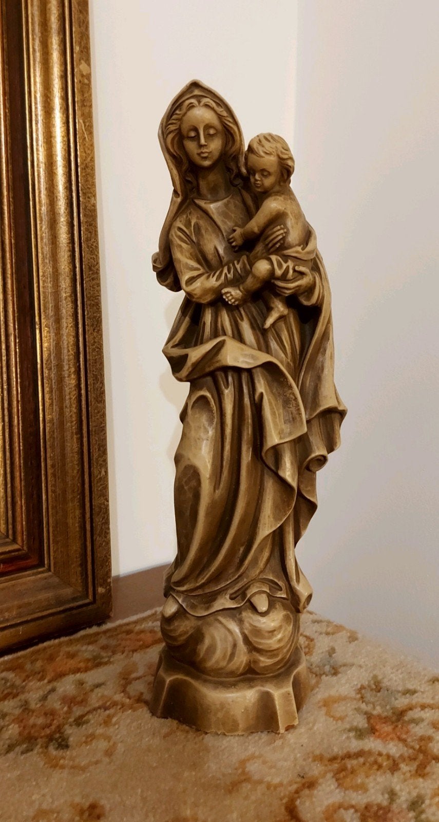 Prachtig! Mariabeeld met kindje Jezus op de arm, Antiek en Kunst, Ophalen of Verzenden