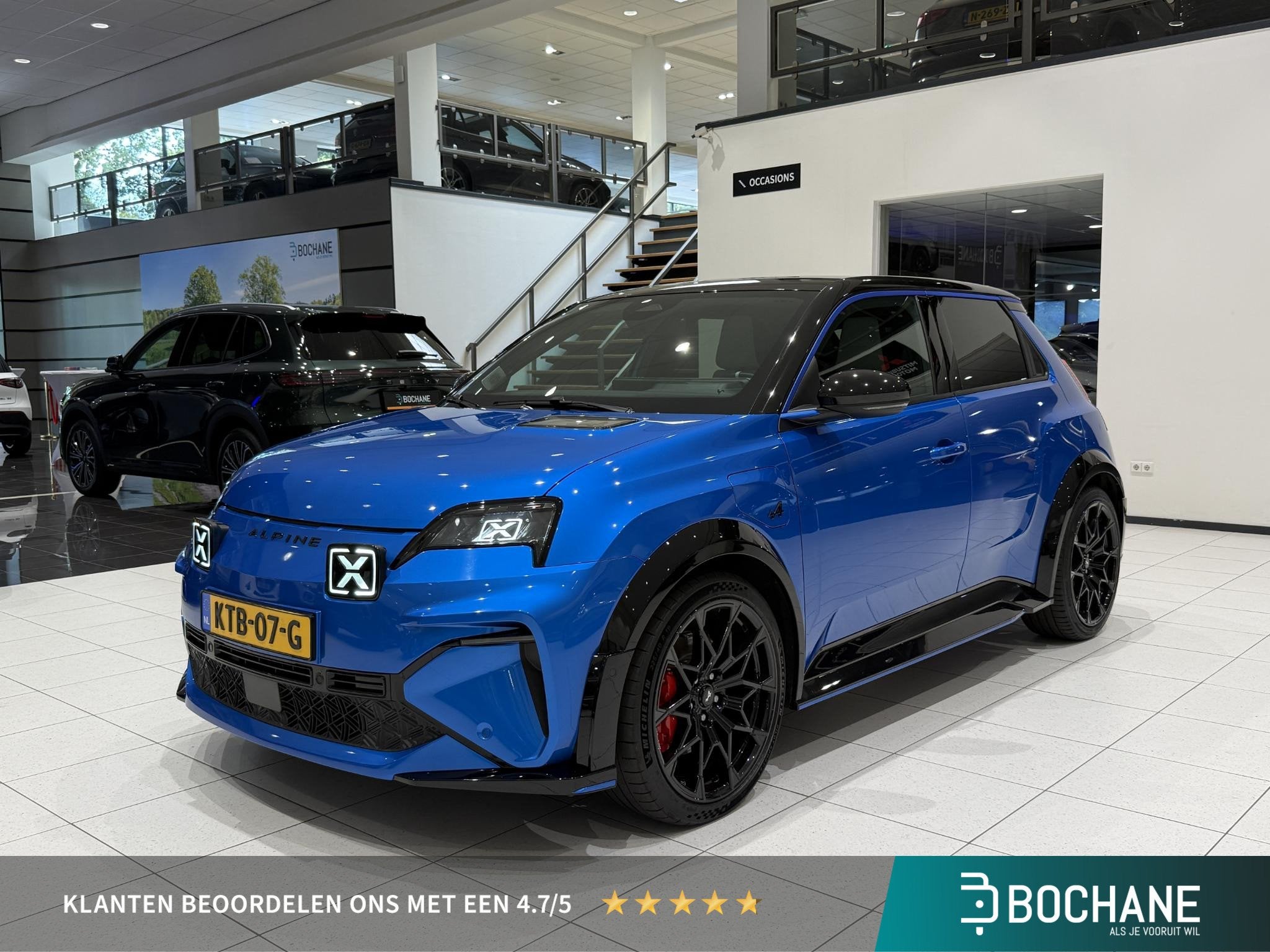 Alpine A290 GTS 52 kWh | Devialet Audio | Leder | Stoelverwa, Auto's, Gebruikt, Automatische klimaatregeling, Blauw, A290