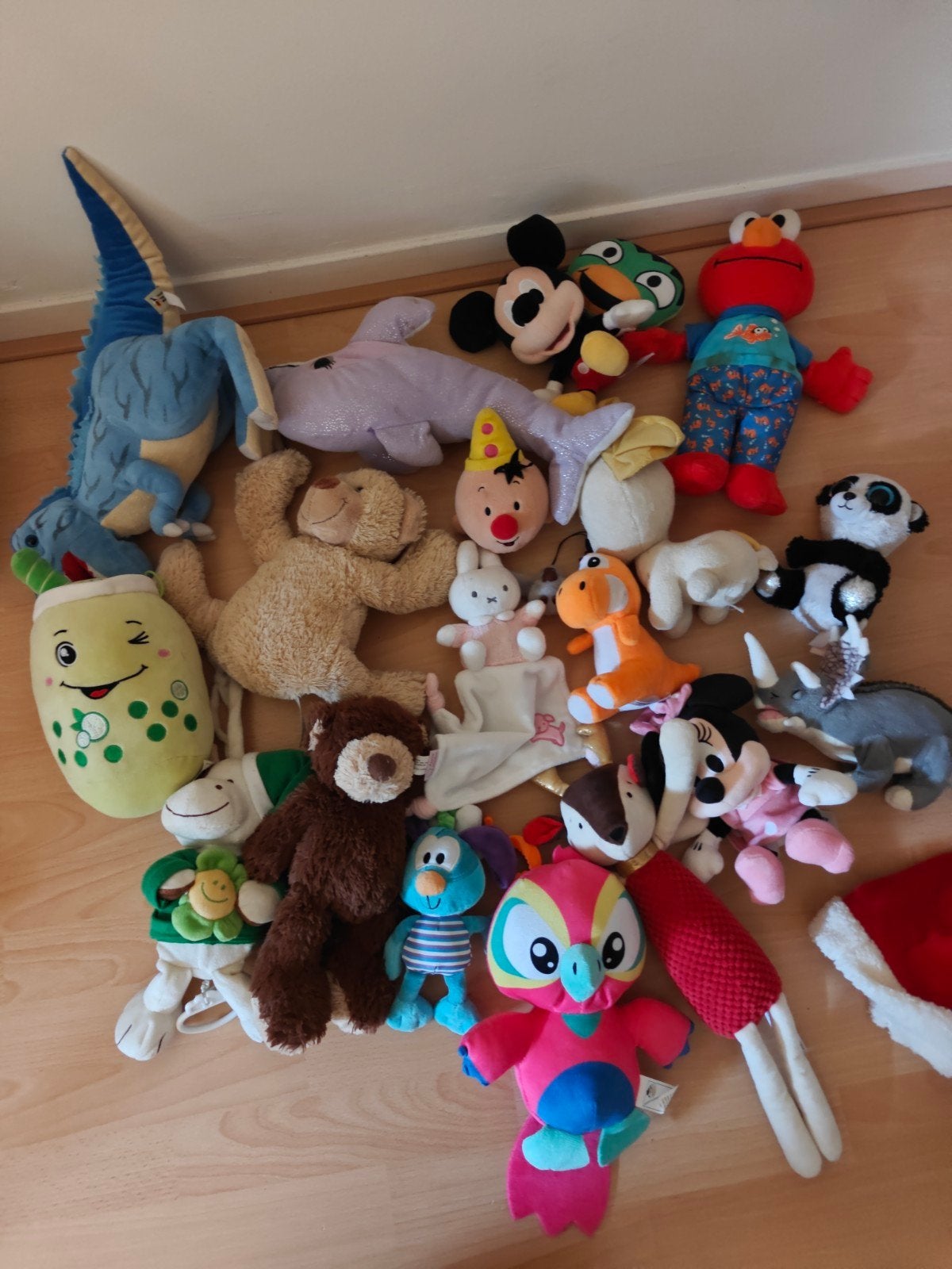 Grote collectie knuffels: Disney, Sesamstraat en meer!, Disney, Dinosaurus, Blauw, Ophalen of Verzenden