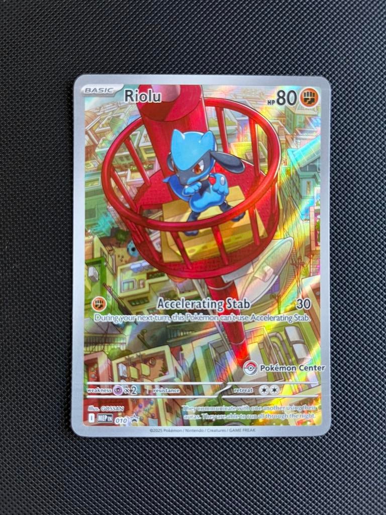MEP 010 Riolu Pokemon Center promo, Ophalen of Verzenden, Zo goed als nieuw