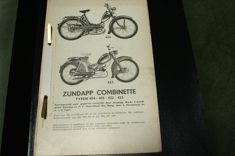 Zündapp Combinette typ 404 405 422 423, Ophalen of Verzenden, Gebruikt