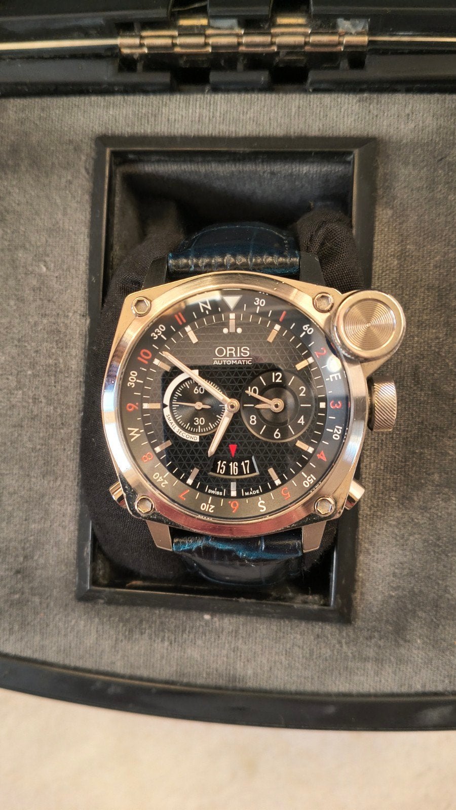 ORIS BC-4 FLIGHTTIMER, Sieraden, Tassen en Uiterlijk, Overige merken, Leer, Staal, Ophalen of Verzenden
