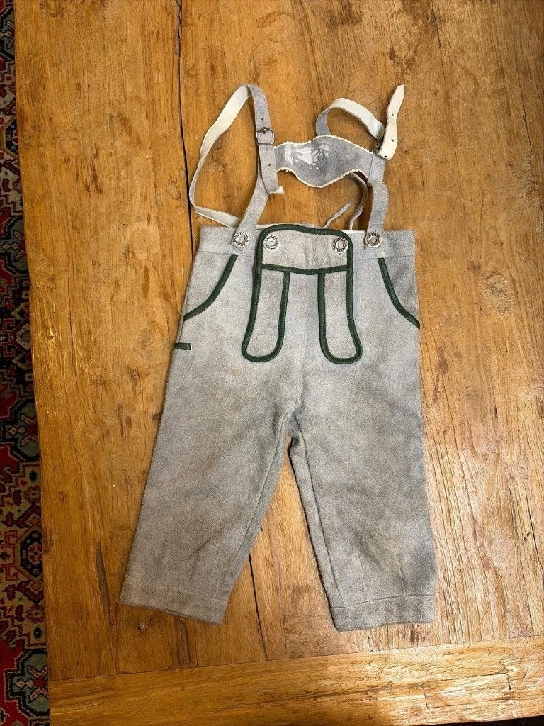 Kinder lederhosen maat 116, Grijs, Djt@dejuistetoon.eu, Ophalen of Verzenden, Zo goed als nieuw