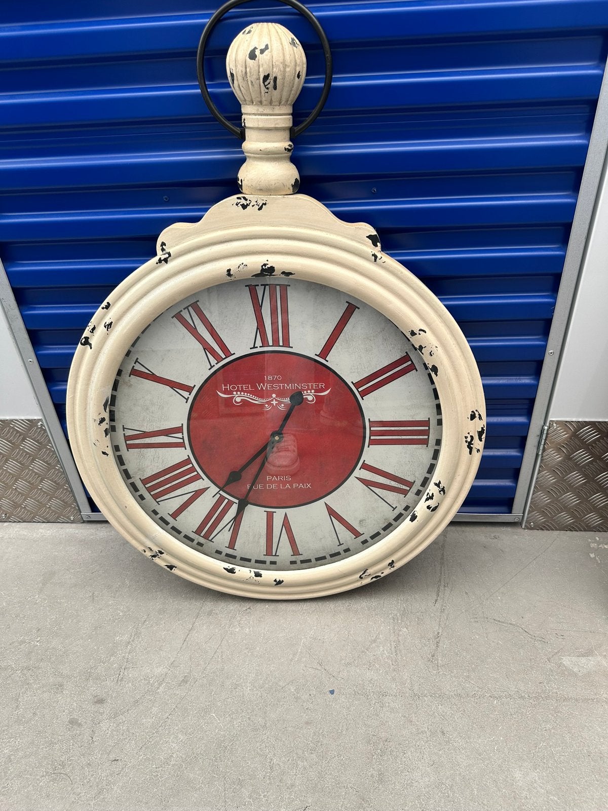 ️ XXL Vintage wandklok – 101 cm – Hotel Westminster stijl, Ophalen, Analoog, Wandklok, Klassiek