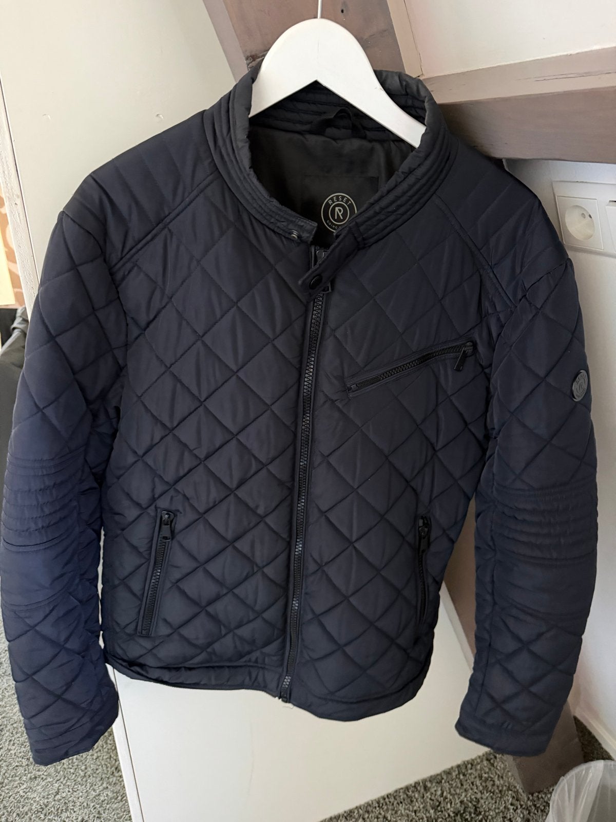 Reset gewatteerde jas - Maat 56 (XL), Kleding | Heren, Ophalen of Verzenden, Zo goed als nieuw, Maat 56/58 (XL), Blauw