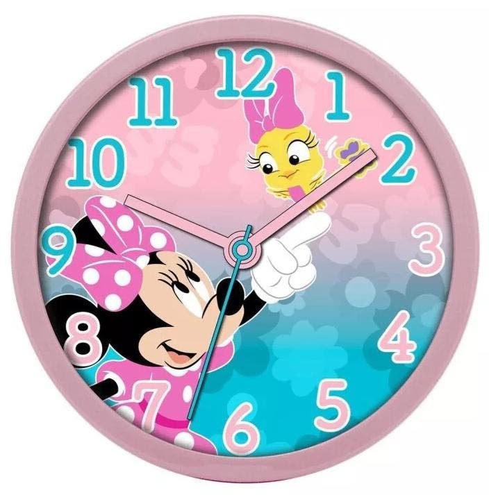 Minnie Mouse Wandklok / Klok - Disney, Ophalen of Verzenden, Nieuw, Minnie Mouse, Roze