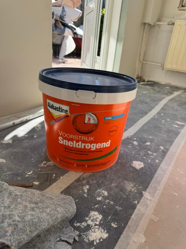 Voorstrijk sneldrogend NIEUW, 10 tot 15 liter, Ophalen of Verzenden, Zo goed als nieuw, Wit