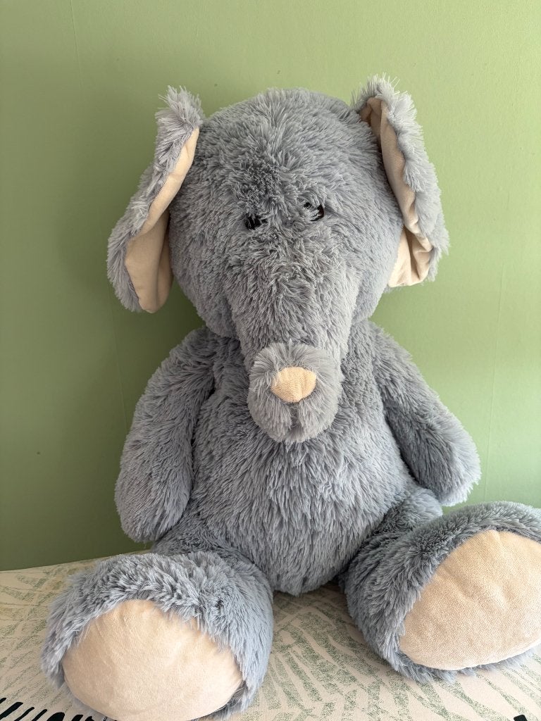 Knuffel olifant blauw, Ophalen of Verzenden, Zo goed als nieuw, Olifant