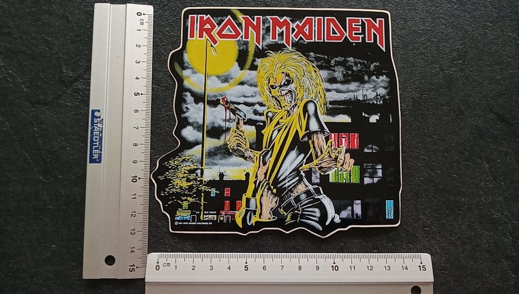 Iron Maiden prachtige 1981 killers sticker st17 -14x14.5 cm, Ophalen of Verzenden, Nieuw, Overige typen