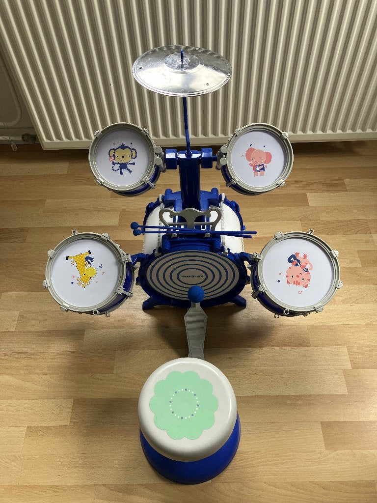 Kinder drumset, speelgoed drum set, Ophalen, Zo goed als nieuw, Overige typen