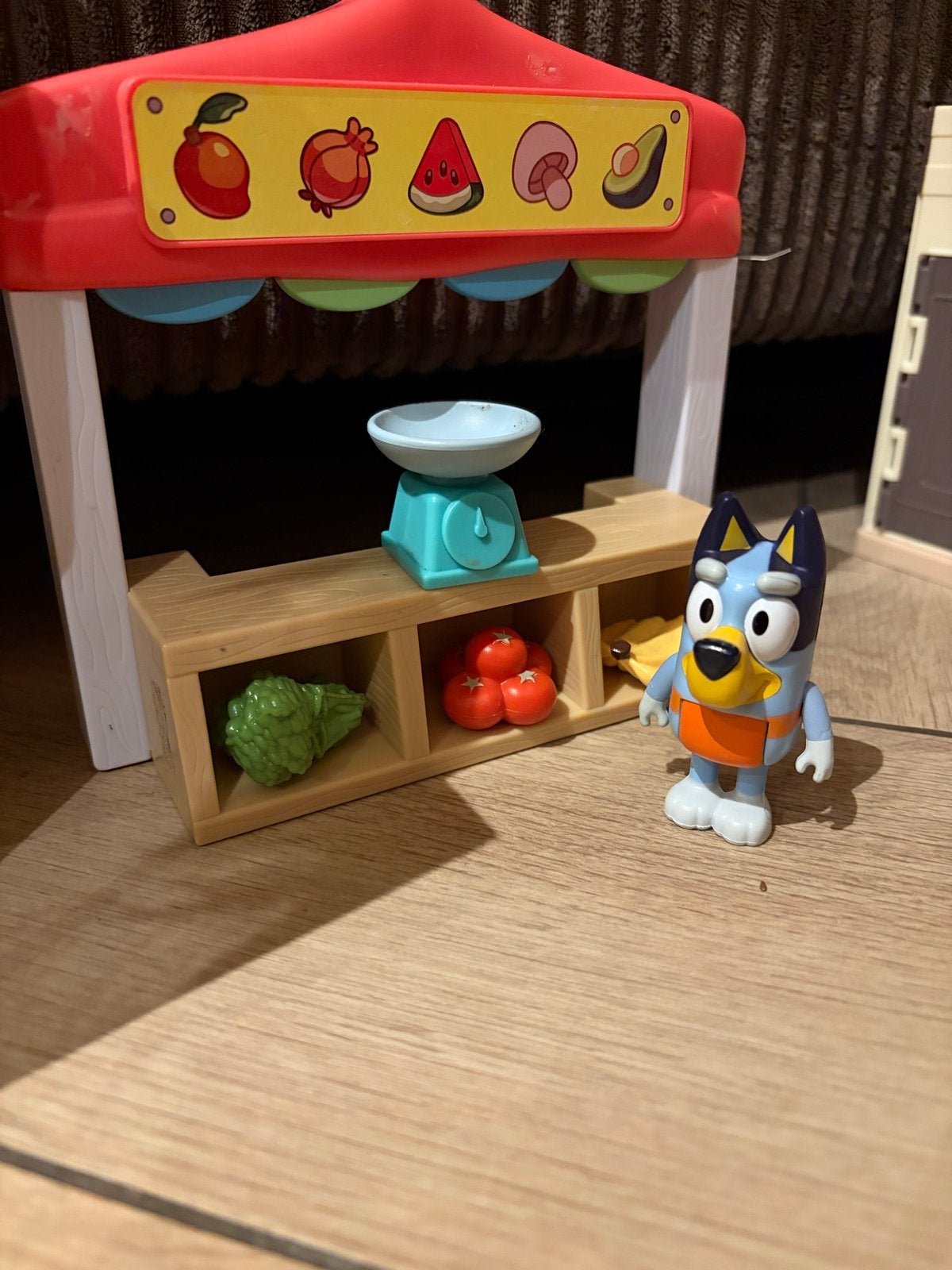 Bluey Speelset: Groentekraam met Bluey figuur, Ophalen of Verzenden, Gebruikt, Jongen of Meisje