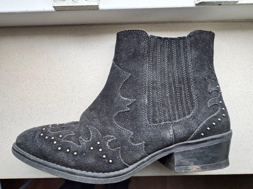meisjes cowboy laarsjes, zwart, maat 36, Gebruikt, Meisje, Ophalen of Verzenden, Laarzen