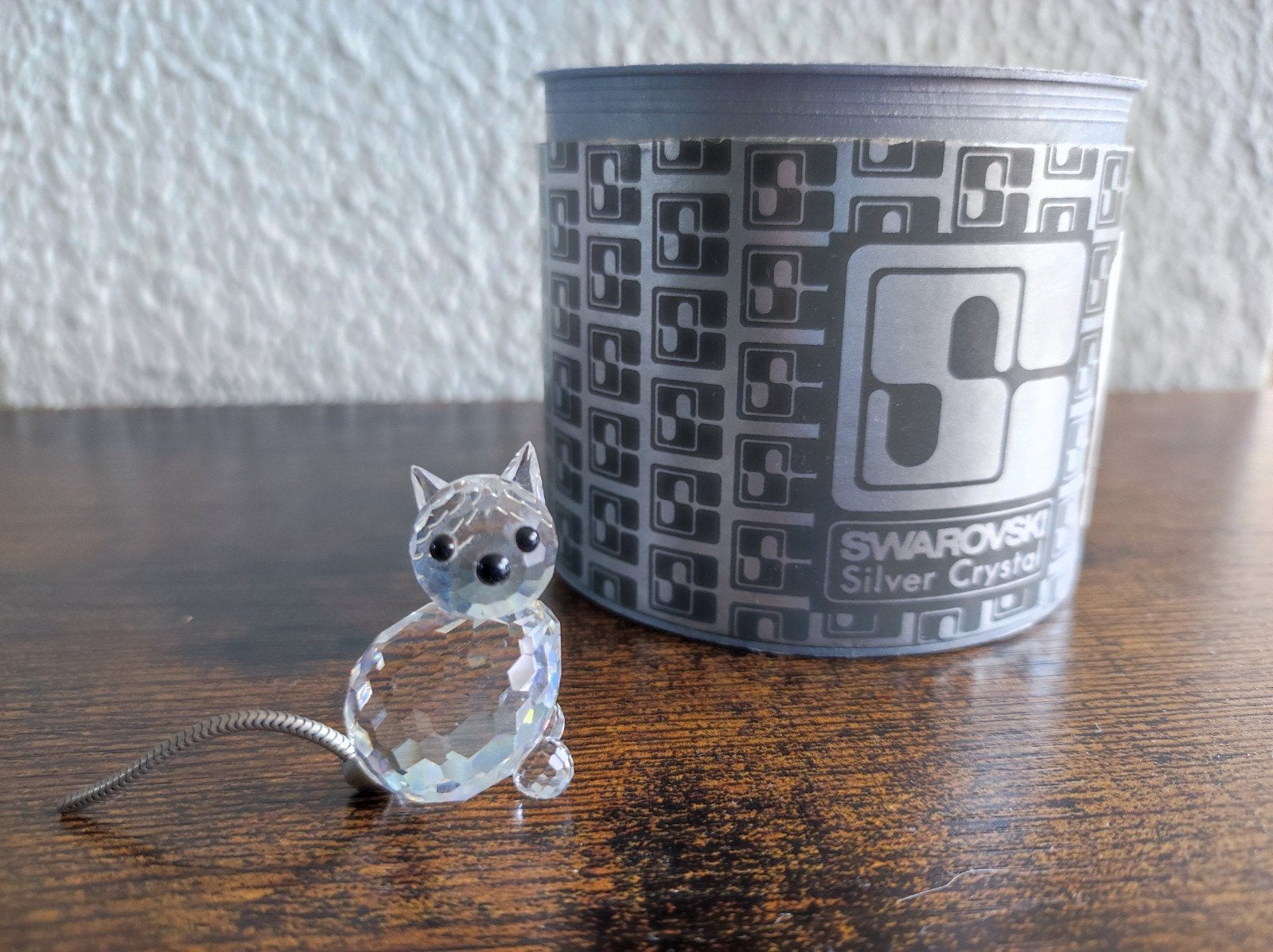 Swarovski Mini Kat Kristal Figuur, Verzamelen, Swarovski, Ophalen, Zo goed als nieuw, Figuurtje